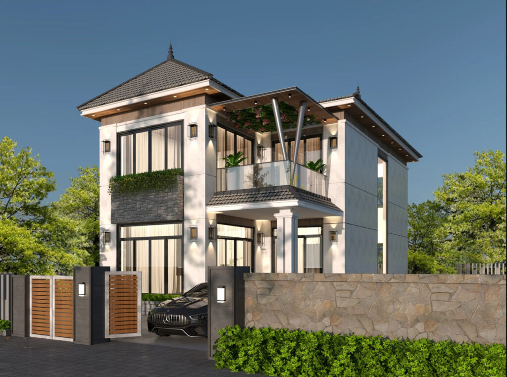 Biệt thự mái Nhật: Vẻ đẹp của sự cân bằng giữa hình khối, ánh sáng và thiên nhiên 10 Biệt Thự Mái Nhật 5